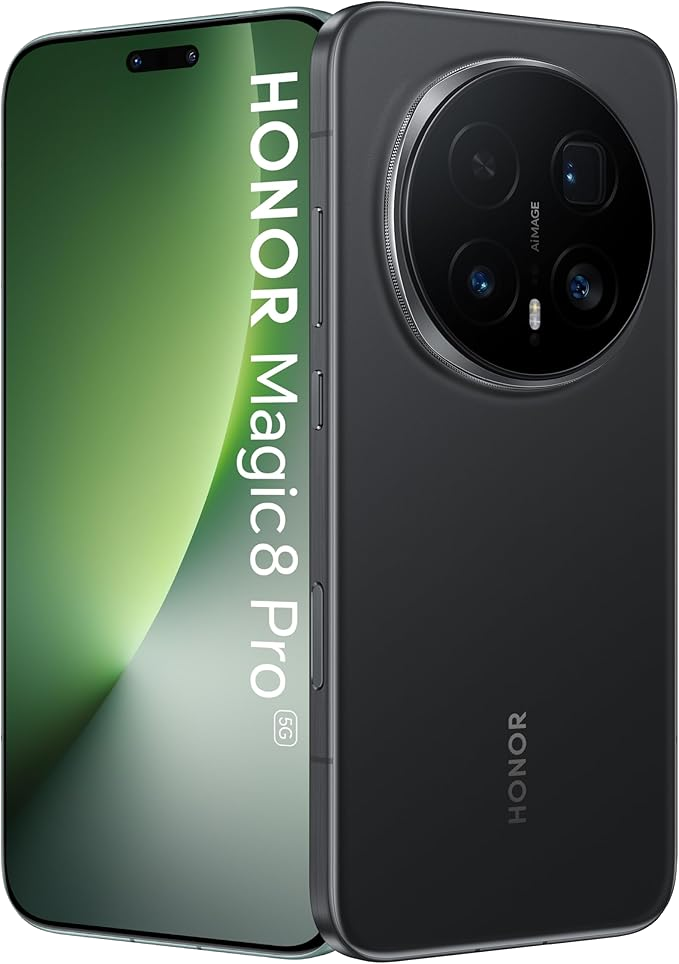 Honor Magic8 Pro smartphone, black back panel with large circular AiMAGE camera module